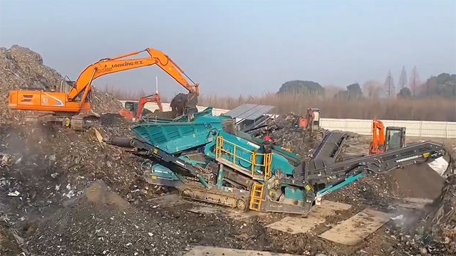 填埋場(chǎng)垃圾篩選設(shè)備處理情況